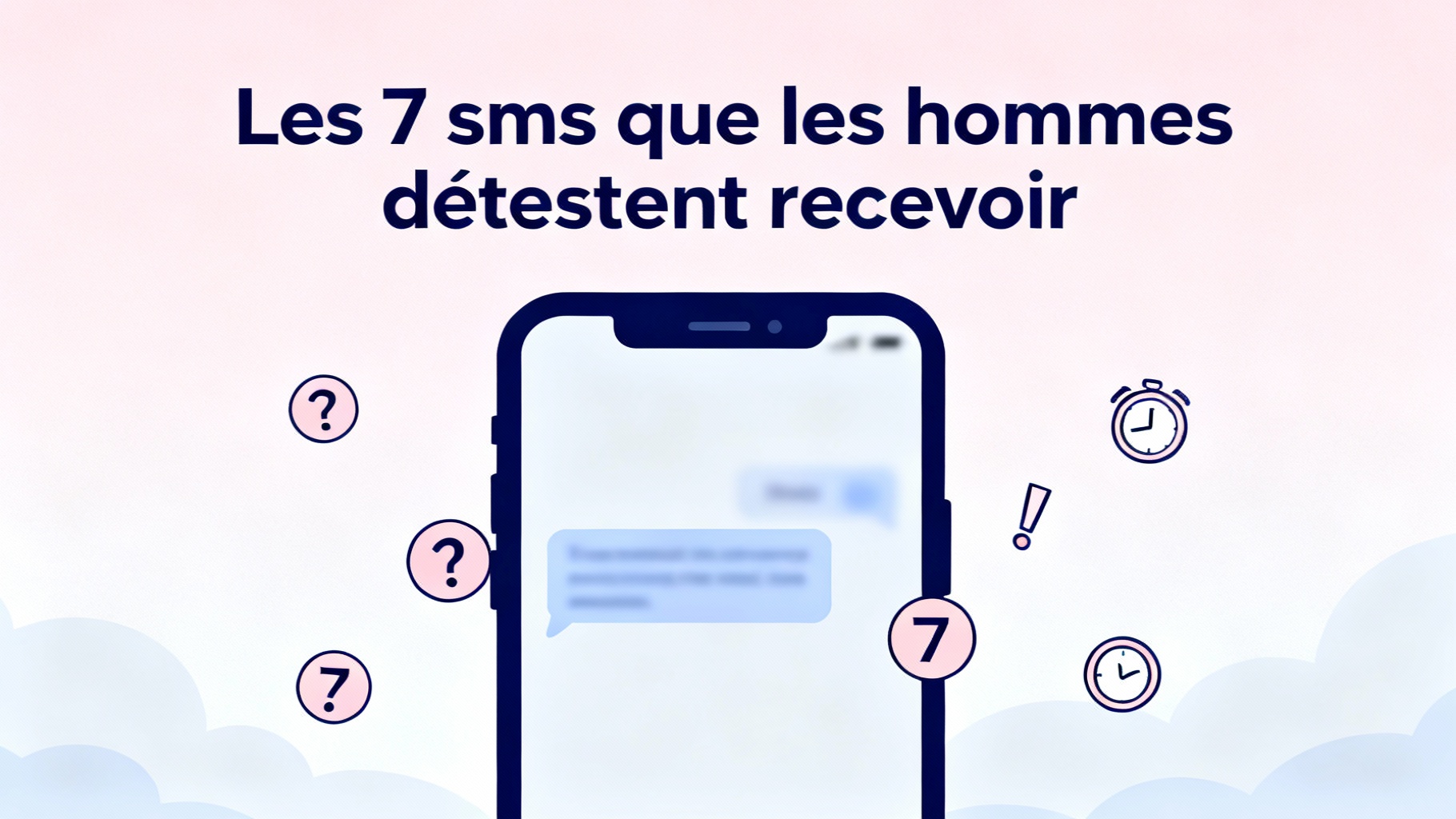 Les 7 sms que les hommes détestent recevoir