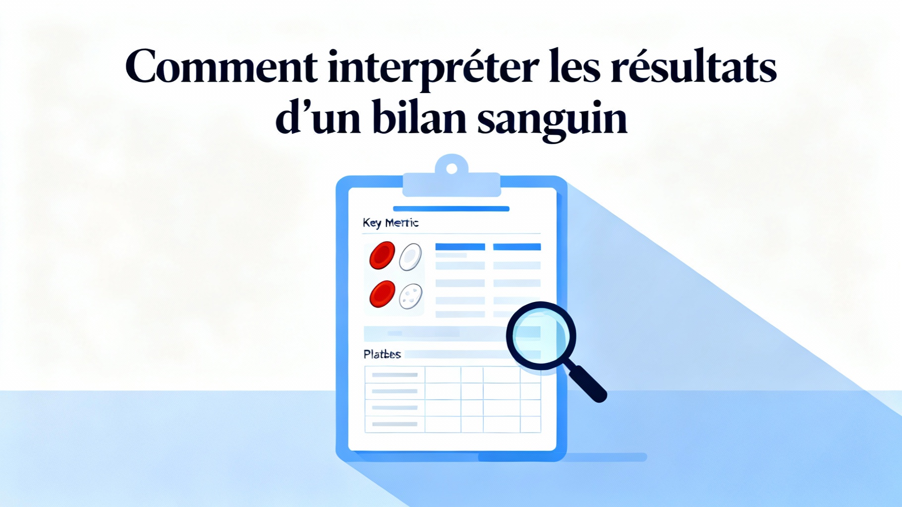 Comment interpréter les résultats d'un bilan sanguin