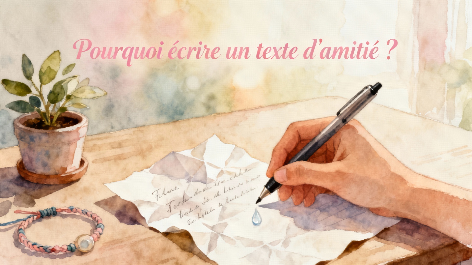 Pourquoi écrire un texte d'amitié ?