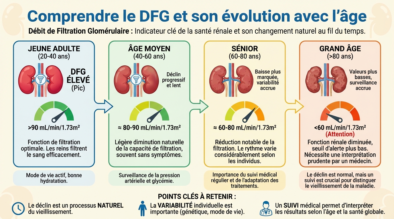 Impact de l'âge sur le DFG