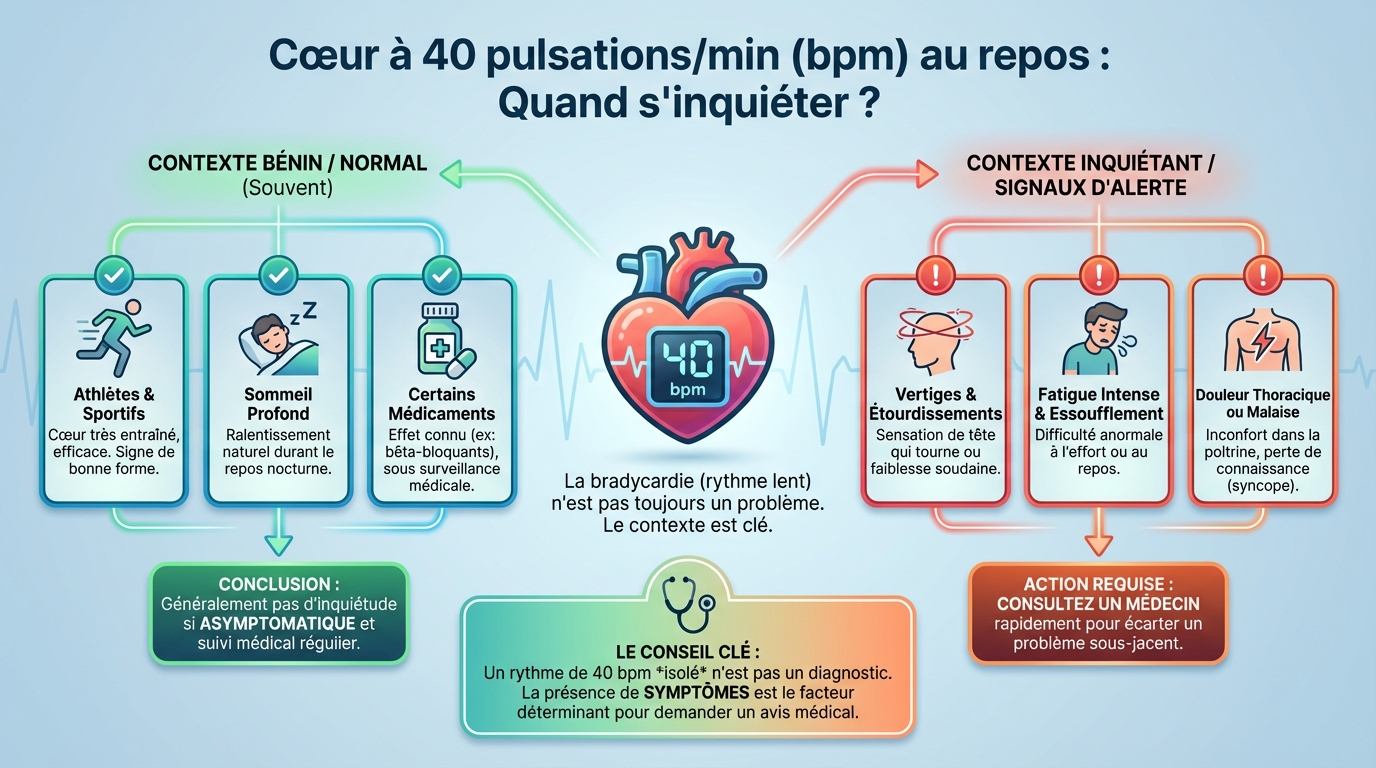 Quand s'inquiéter d'un rythme cardiaque lent ?