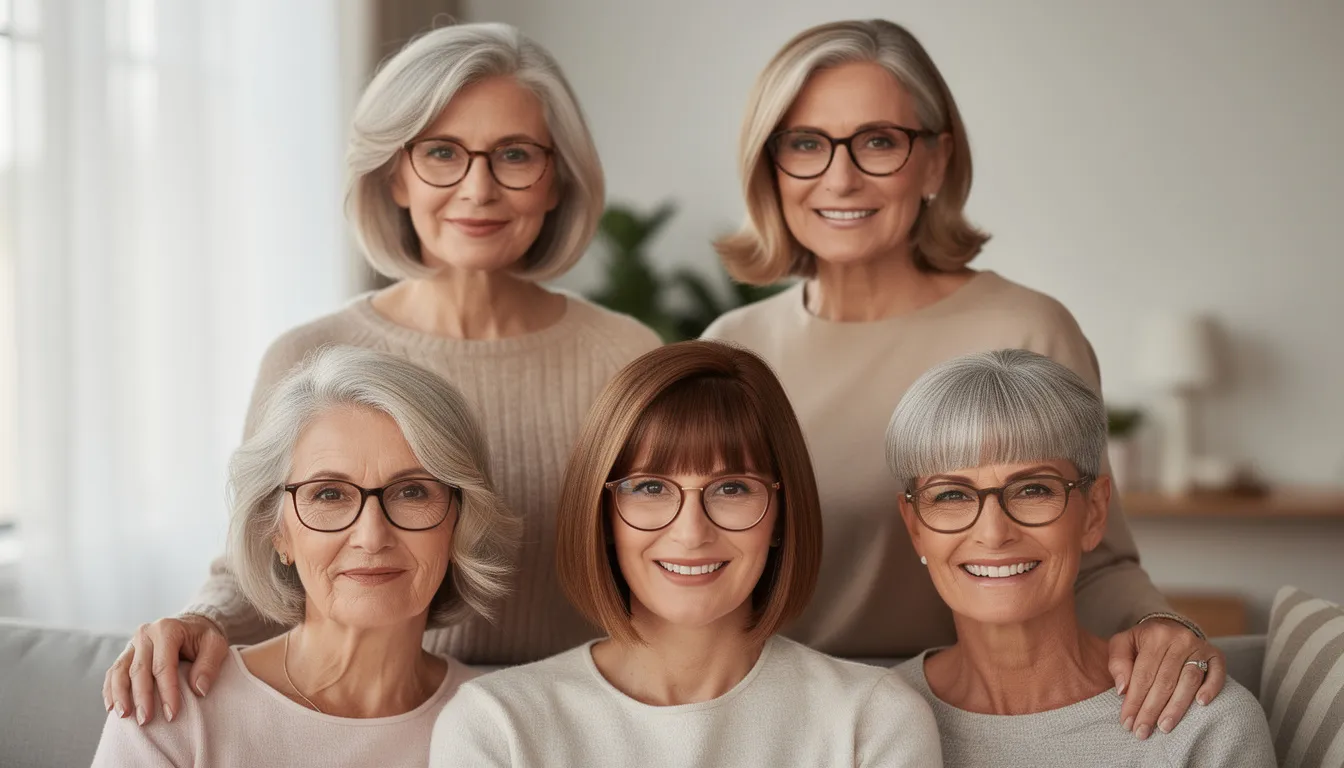 Les meilleures coiffures pour les femmes de 50 ans avec lunettes