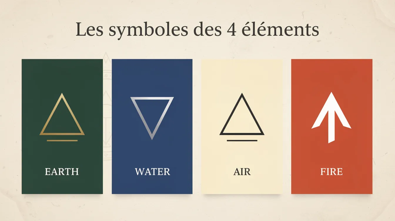 Les symboles des 4 éléments